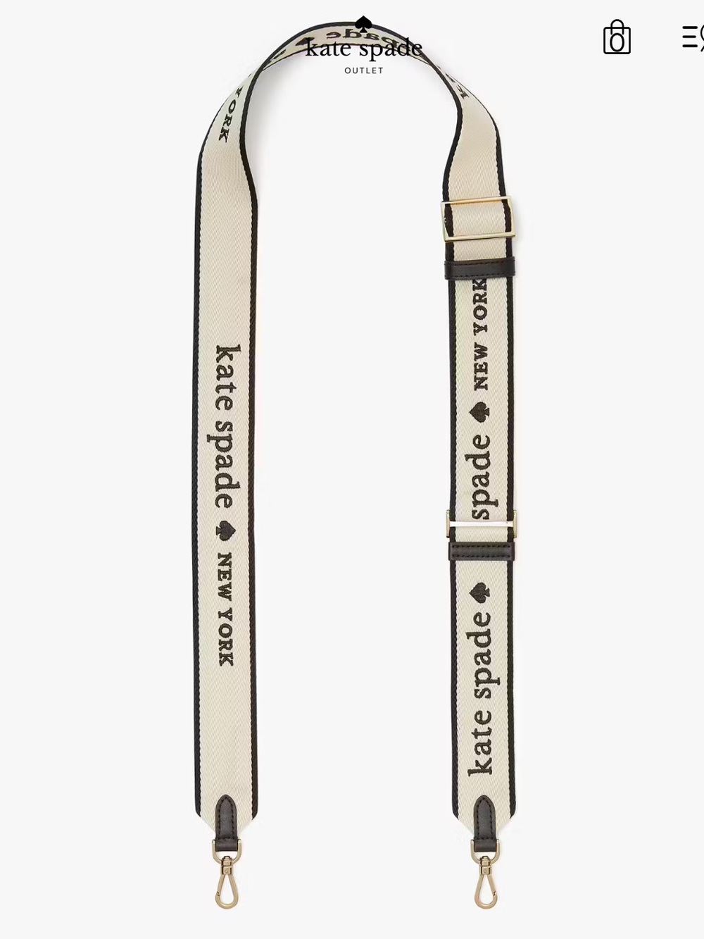 NWT Kate Spade Logo Webbing Bag Strap